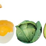 Alimenti salutari consigliati per abbassare il colesterolo alto in un piatto colorato.